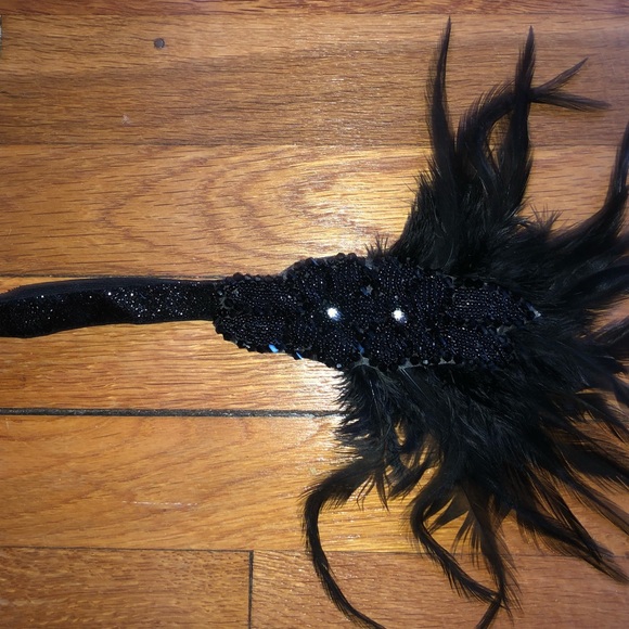 Black Flapper Headpiece! - Picture 2 of 2
